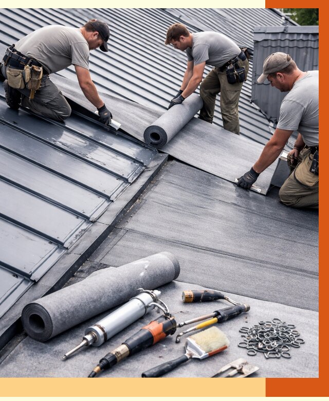 Гидроизоляция металлической кровли полимочевиной в Тихорецке от 8761 руб. | ТепломастерТхр