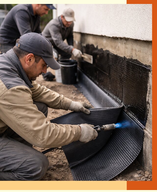 Гидроизоляция цоколя и отмостки в Тихорецке от 8761 руб. — ТепломастерТхр