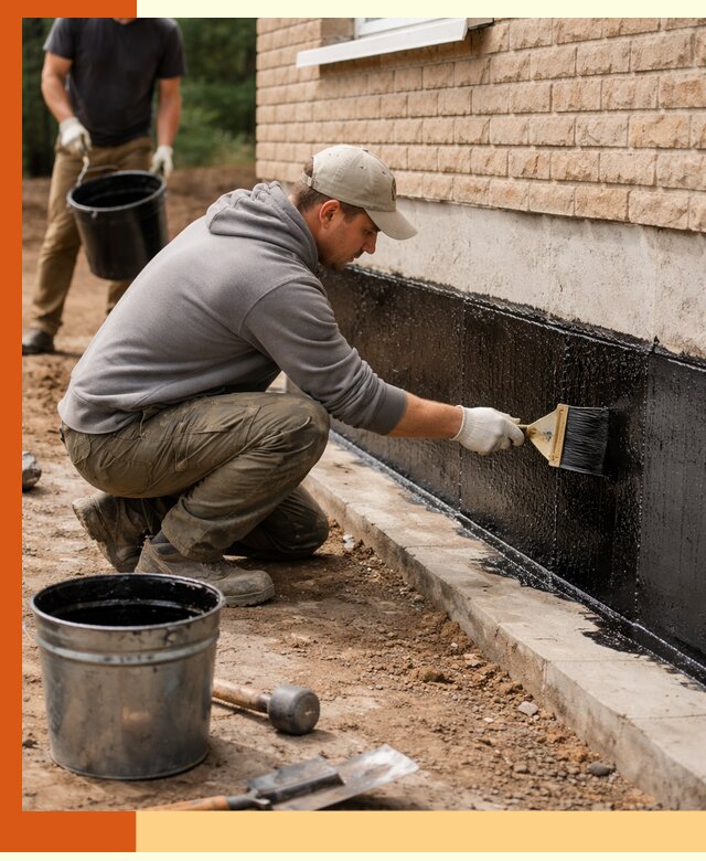 Гидроизоляция цоколя домов и зданий в Тихорецке эффективными методами