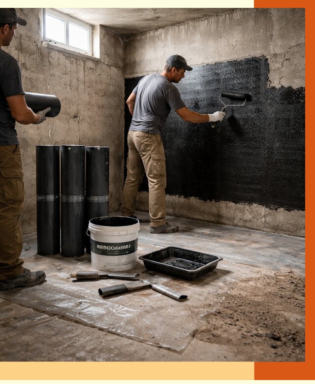 Гидроизоляция подвала в Тихорецке от 3607 руб. под ключ | Профессионально — ТепломастерТхр