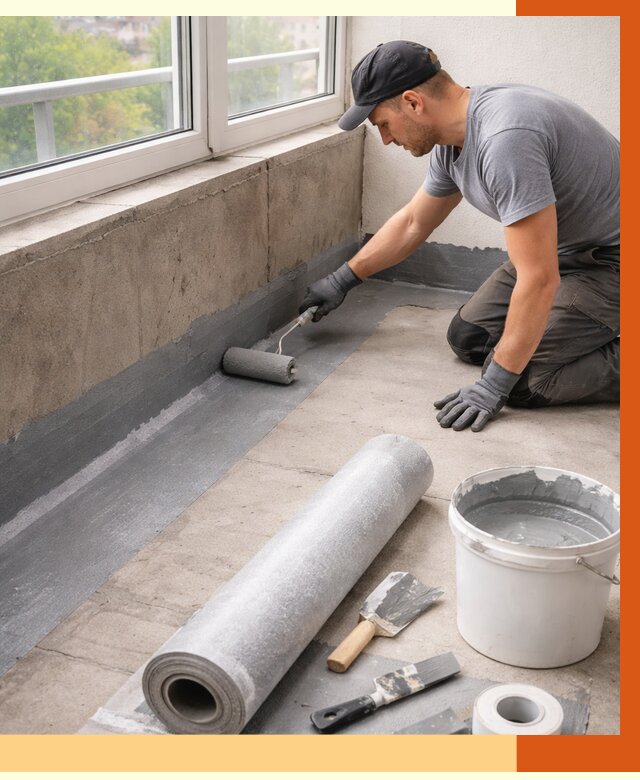 Профессиональная гидроизоляция балкона в Тихорецке от 4329 руб. | ТепломастерТхр