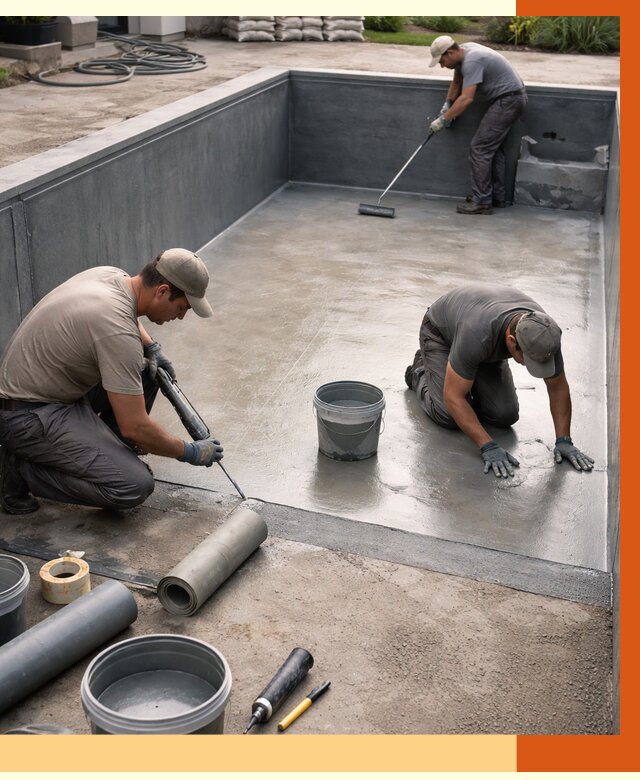 Профессиональная гидроизоляция бассейна в Тихорецке от 6700 руб. за м2 | ТепломастерТхр