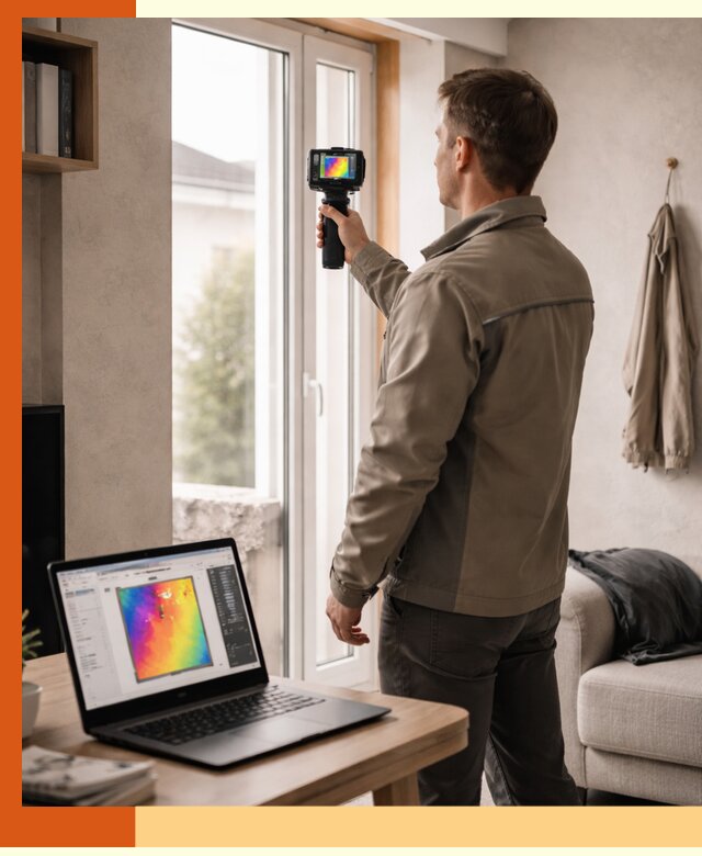 Тепловизионное обследование квартиры в Тихорецке для поиска утечек тепла