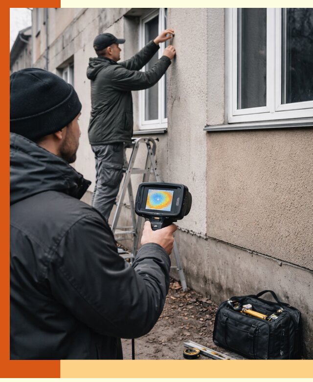 Тепловизионное обследование фасада в Тихорецке для выявления дефектов