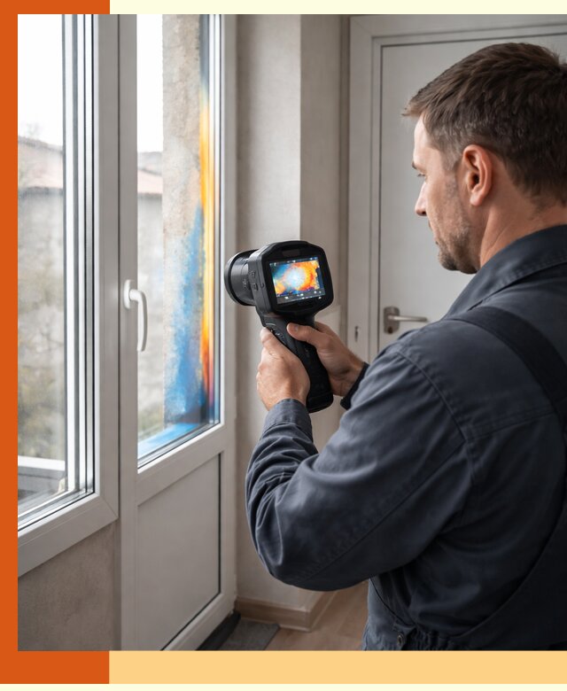 Тепловизионное обследование окон и дверей в Тихорецке
