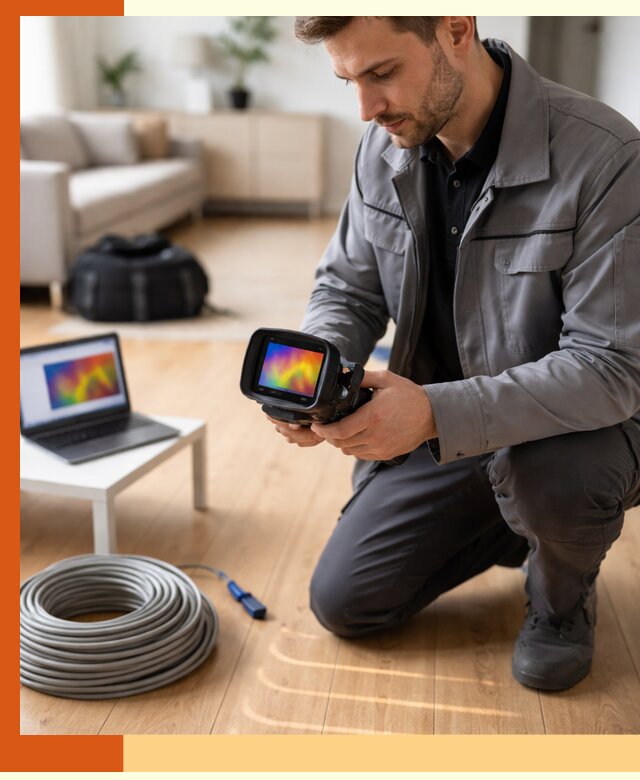 Тепловизионное обследование тёплого пола в Тихорецке для точной диагностики