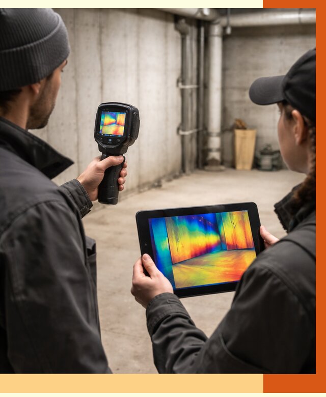 Тепловизионное обследование подвала в Тихорецке от 4638 руб. — проверка гидроизоляции | ТепломастерТхр