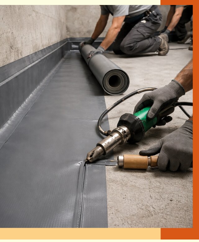 Монтаж гидроизоляционной мембраны в Тихорецке от 1026 руб/м2 | ТепломастерТхр
