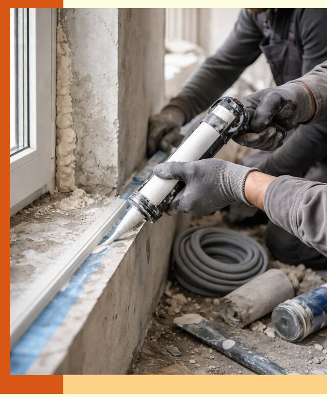 Герметизация стыков и примыканий зданий в Тихорецке