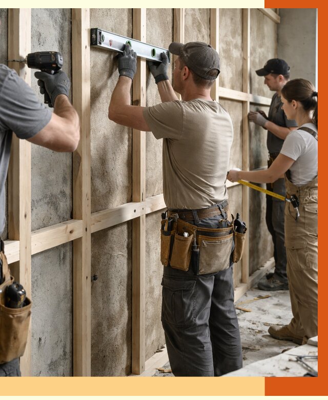 Монтаж обрешетки под утепление в Тихорецке от 1185 руб/м² | Заказать у ТепломастерТхр