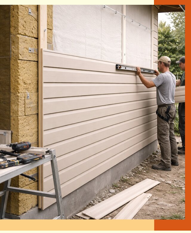 Монтаж сайдинга после утепления в Тихорецке от 1907 руб. — обшивка и облицовка | ТепломастерТхр