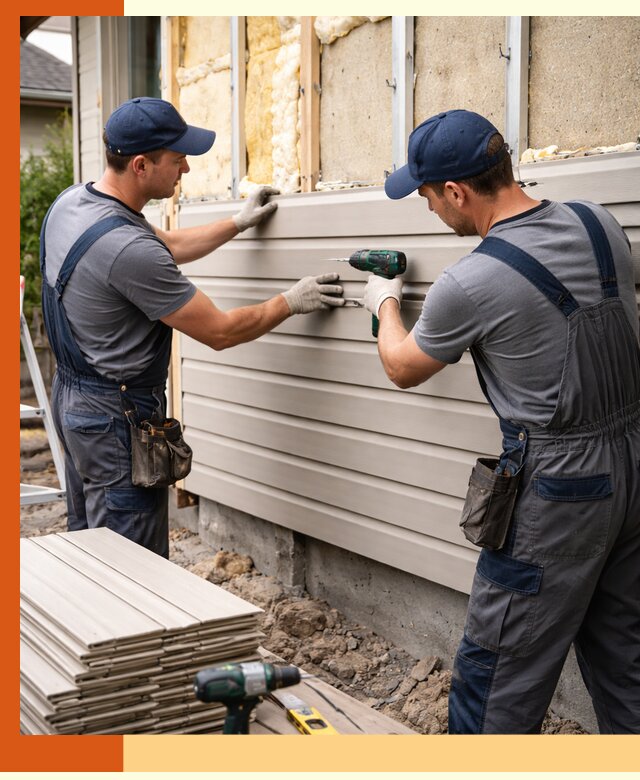 Монтаж сайдинга после утепления в Тихорецке качественно и надежно